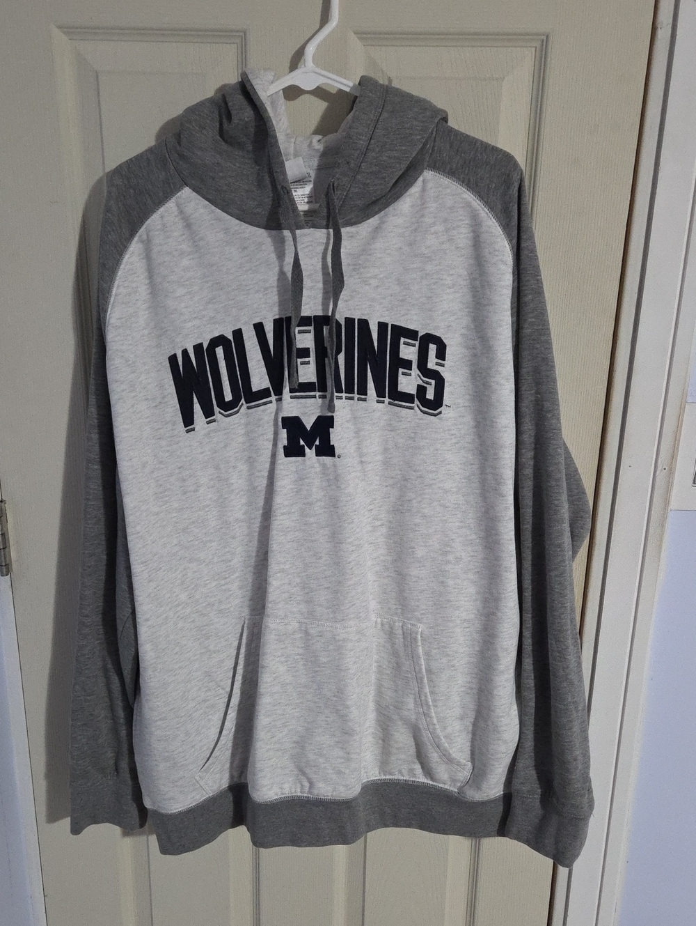 Champion Gray & Heather Gray Michigan Wolverines Crewneck Hoodie